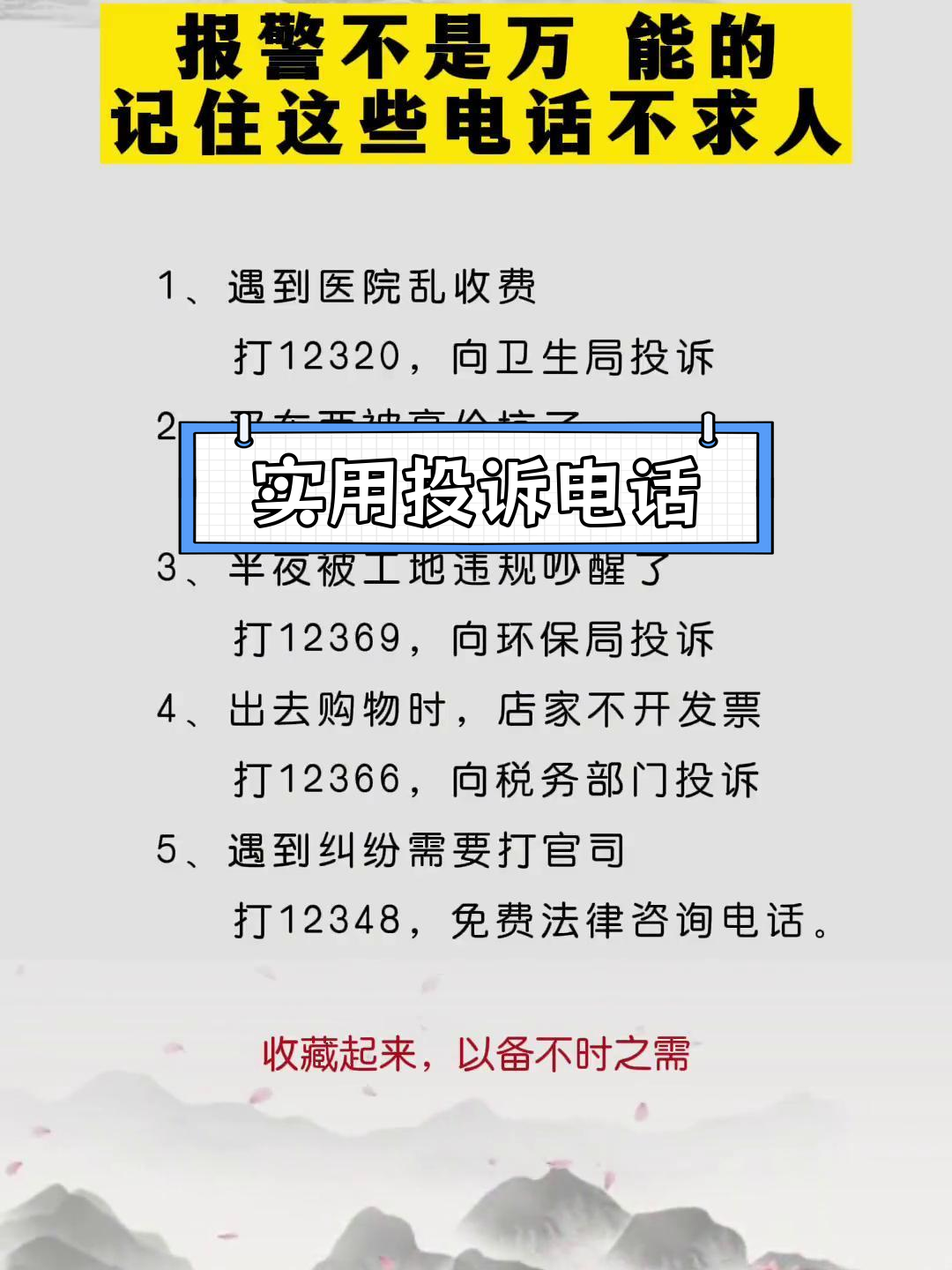 农村道路问题投诉电话